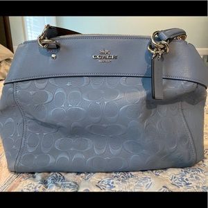 Authentic Coach Carolina blue tote